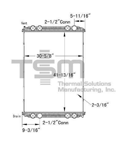 Thermal Solutions Manufacturing 437360P Radiator For FREIGHTLINER