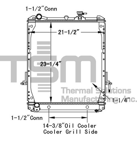 Thermal Solutions Manufacturing 437363P Radiator For ISUZU