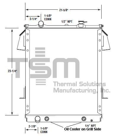 Thermal Solutions Manufacturing 437363S Radiator For ISUZU