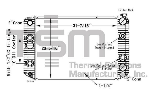 Thermal Solutions Manufacturing 437364P Radiator For CHEVROLET,CHEVROLET / GMC,GMC