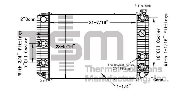 Thermal Solutions Manufacturing 437369P Radiator For CHEVROLET,CHEVROLET / GMC,GMC