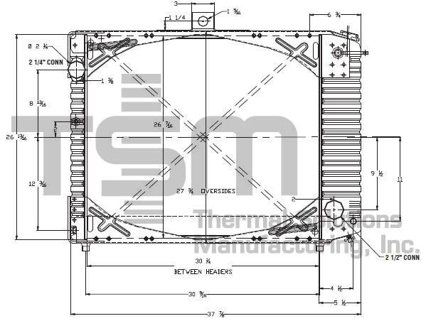 Thermal Solutions Manufacturing 437376S Radiator For FORD,FORD / STERLING