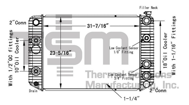 Thermal Solutions Manufacturing 437379P Radiator For CHEVROLET,CHEVROLET / GMC,GMC