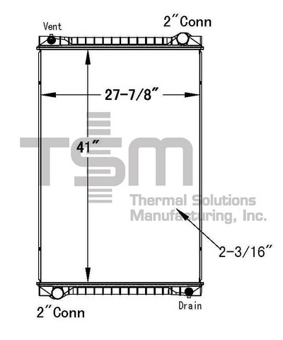 Thermal Solutions Manufacturing 437385P Radiator For AMERICAN LAFRANCE,FREIGHTLINER,STERLING TRUCK
