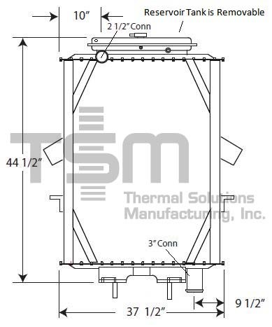 Thermal Solutions Manufacturing 437396HD Radiator For PETERBILT