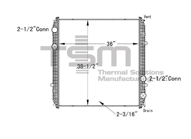 Thermal Solutions Manufacturing 437398P Radiator For FREIGHTLINER,STERLING TRUCK