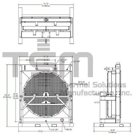 Thermal Solutions Manufacturing 437400-SC CS / BOLT ON TANK For CATERPILLAR