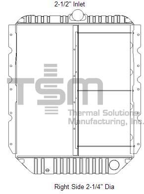 Thermal Solutions Manufacturing 437401S Radiator For IC CORPORATION,INTERNATIONAL,INTERNATIONAL / NAVISTAR