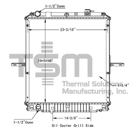 Thermal Solutions Manufacturing 437413P Radiator For ISUZU