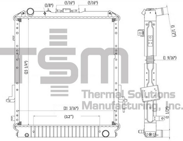 Thermal Solutions Manufacturing 437415P Radiator For CHEVROLET,GMC,ISUZU