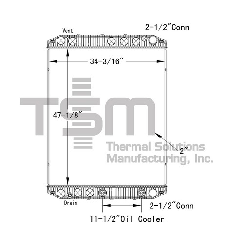 Thermal Solutions Manufacturing 437418P Radiator For VOLVO