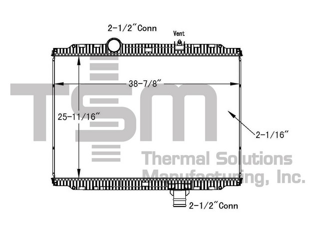 Thermal Solutions Manufacturing 437420P Radiator For KENWORTH,PETERBILT
