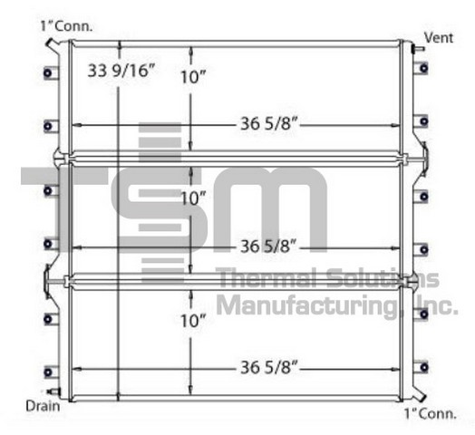 Thermal Solutions Manufacturing 437423P Radiator For INTERNATIONAL,INTERNATIONAL / NAVISTAR