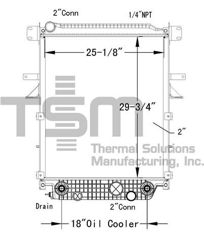 Thermal Solutions Manufacturing 437424PF Radiator For FREIGHTLINER