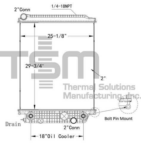 Thermal Solutions Manufacturing 437424P Radiator For FREIGHTLINER