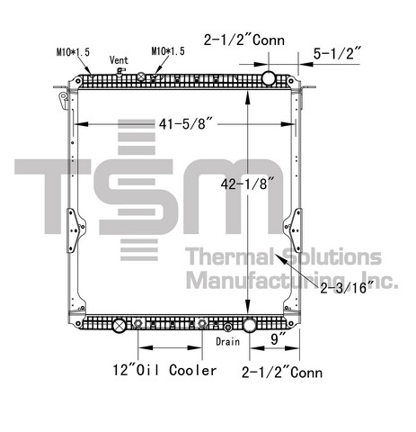 Thermal Solutions Manufacturing 437429PF Radiator For FREIGHTLINER