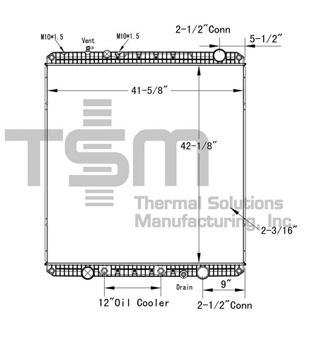 Thermal Solutions Manufacturing 437429P Radiator For FREIGHTLINER