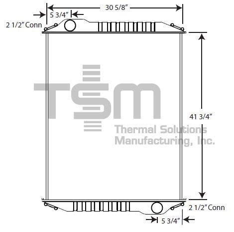 Thermal Solutions Manufacturing 437431S Radiator For FREIGHTLINER