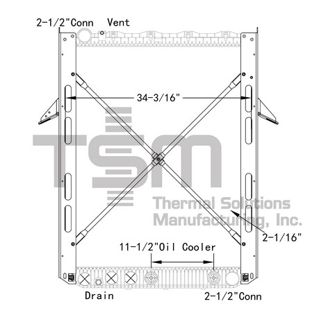 Thermal Solutions Manufacturing 437435PF Radiator For MACK,VOLVO