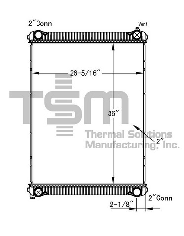 Thermal Solutions Manufacturing 437437P Radiator For FREIGHTLINER,STERLING TRUCK