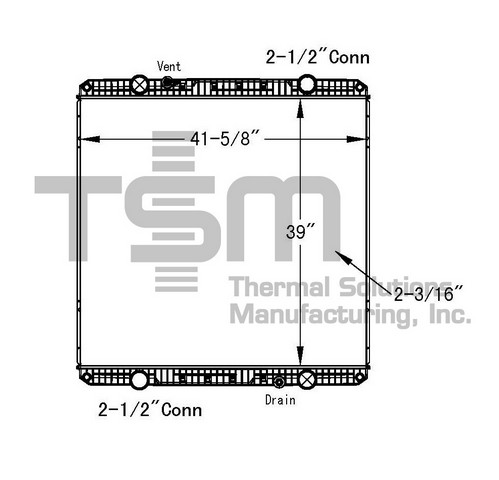 Thermal Solutions Manufacturing 437438P Radiator For WESTERN STAR