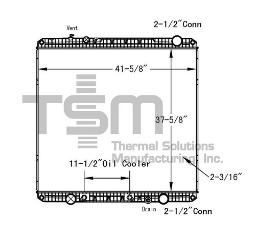 Thermal Solutions Manufacturing 437439P Radiator For WESTERN STAR