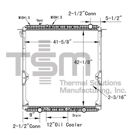 Thermal Solutions Manufacturing 437446PF Radiator For FREIGHTLINER