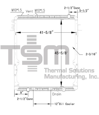 Thermal Solutions Manufacturing 437448PF Radiator For FREIGHTLINER