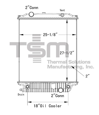 Thermal Solutions Manufacturing 437451P Radiator For FREIGHTLINER,THOMAS