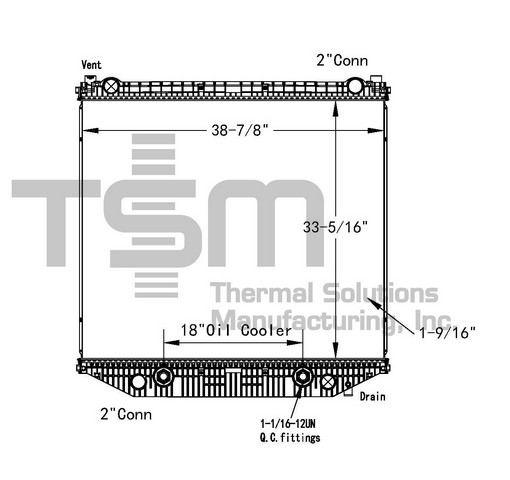 Thermal Solutions Manufacturing 437455P Radiator For FREIGHTLINER,STERLING,STERLING TRUCK