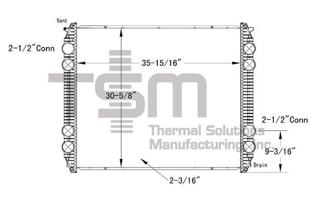 Thermal Solutions Manufacturing 437457P Radiator For FREIGHTLINER,STERLING TRUCK