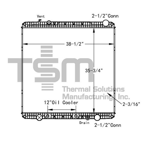Thermal Solutions Manufacturing 437458P Radiator For FREIGHTLINER,WESTERN STAR