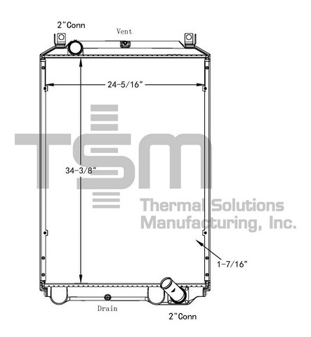 Thermal Solutions Manufacturing 437461P Radiator For CHEVROLET,CHEVROLET / GMC,GMC,ISUZU