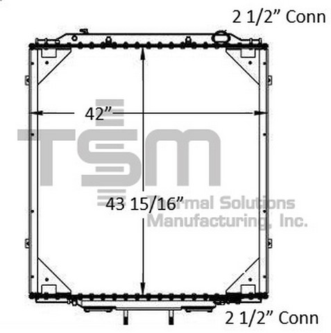 Thermal Solutions Manufacturing 437464 Radiator For WESTERN STAR