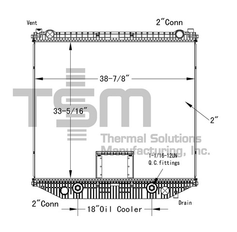 Thermal Solutions Manufacturing 437465P Radiator For FREIGHTLINER,STERLING,STERLING TRUCK