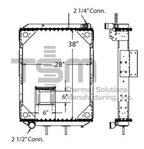 Thermal Solutions Manufacturing 437466 Radiator For AUTOCAR,AUTOCAR LLC.,VOLVO
