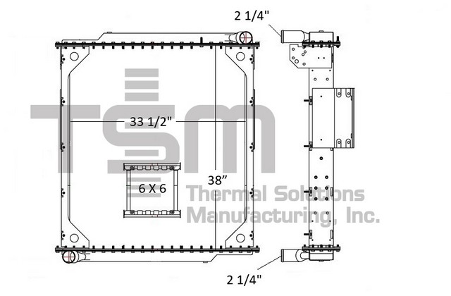 Thermal Solutions Manufacturing 437467 Radiator For AUTOCAR,AUTOCAR LLC.,VOLVO