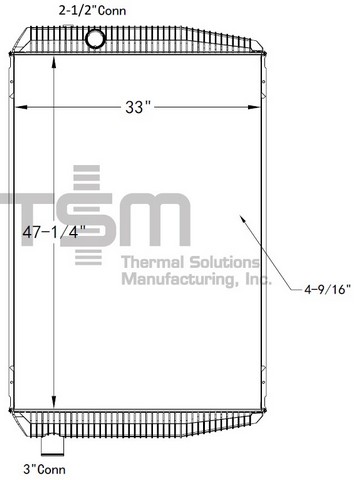 Thermal Solutions Manufacturing 437470P Radiator For MOTOR COACH INDUSTRIES