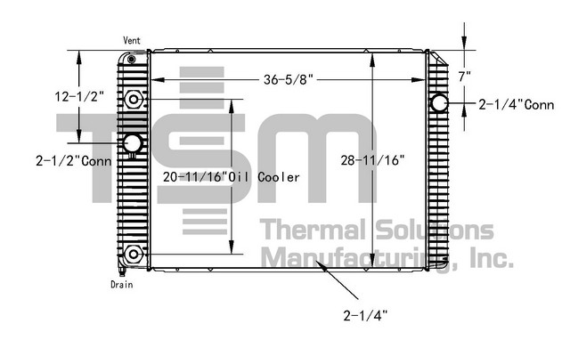 Thermal Solutions Manufacturing 437473P Radiator For INTERNATIONAL,INTERNATIONAL / NAVISTAR