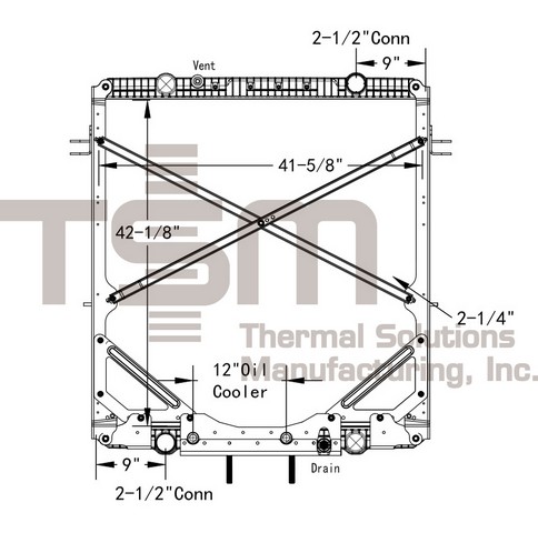 Thermal Solutions Manufacturing 437475PF Radiator For WESTERN STAR