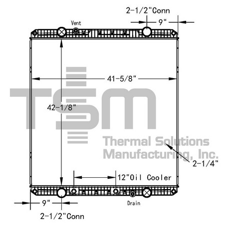 Thermal Solutions Manufacturing 437475P Radiator For WESTERN STAR