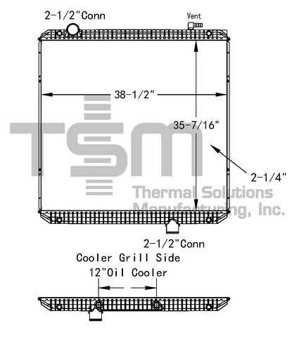 Thermal Solutions Manufacturing 437479P Radiator For INTERNATIONAL,INTERNATIONAL / NAVISTAR