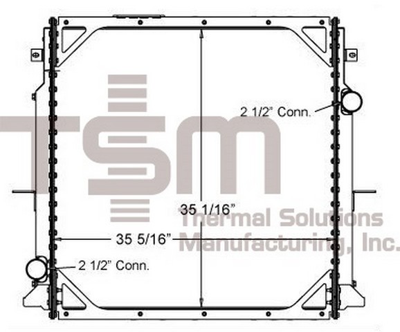 Thermal Solutions Manufacturing 437484 Radiator For PREVOST