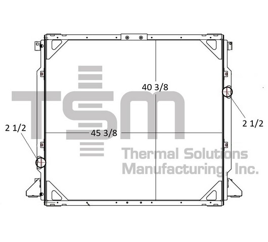 Thermal Solutions Manufacturing 437485 Radiator For PREVOST