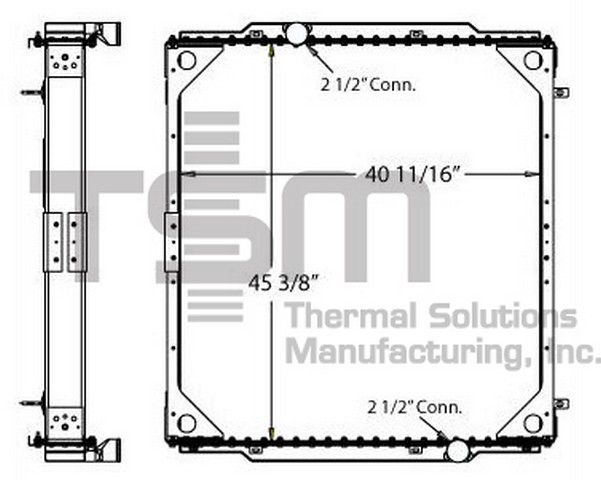Thermal Solutions Manufacturing 437486 Radiator For PREVOST