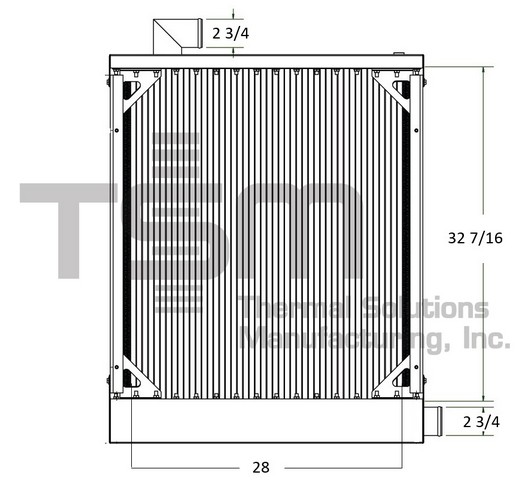 Thermal Solutions Manufacturing 437487 Radiator For MOTOR COACH INDUSTRIES