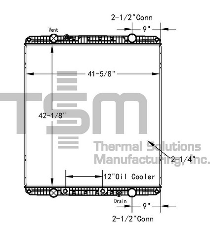 Thermal Solutions Manufacturing 437495P Radiator For WESTERN STAR