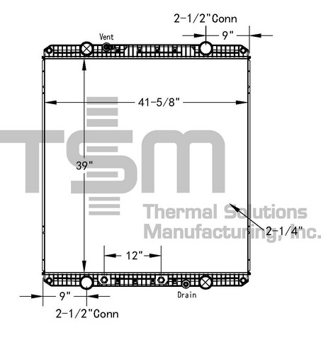 Thermal Solutions Manufacturing 437496P Radiator For WESTERN STAR