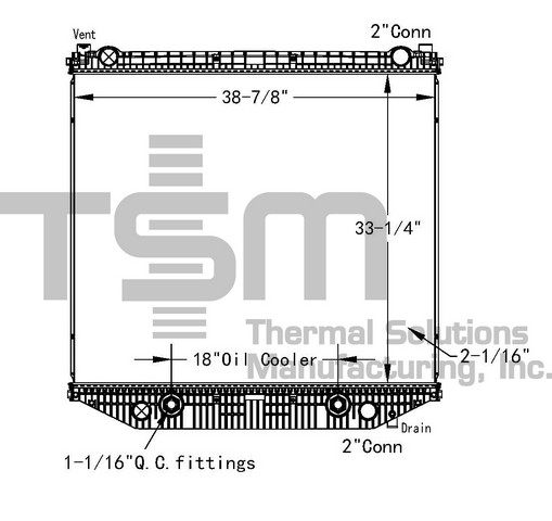 Thermal Solutions Manufacturing 437497P Radiator For FREIGHTLINER,STERLING,STERLING TRUCK,WESTERN STAR