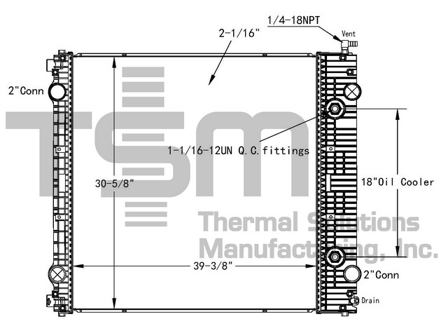 Thermal Solutions Manufacturing 437499P Radiator For FREIGHTLINER